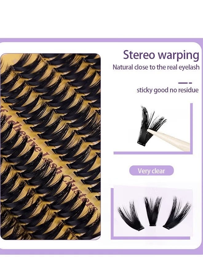 رموش صناعية ذاتية اللصق، لا تحتاج إلى غراء، لا تسبب تهيجًا، مظهر طبيعي، 48 قطعة من الرموش ذاتية اللصق قابلة لإعادة الاستخدام للمبتدئين، وصلات رموش ثابتة للاستخدام المنزلي - Image 2